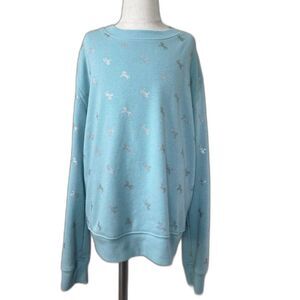 Girls Horses Unicorns Ponies Mint Blue Sweatshirt Top Blouse No Boundaries - 7-9